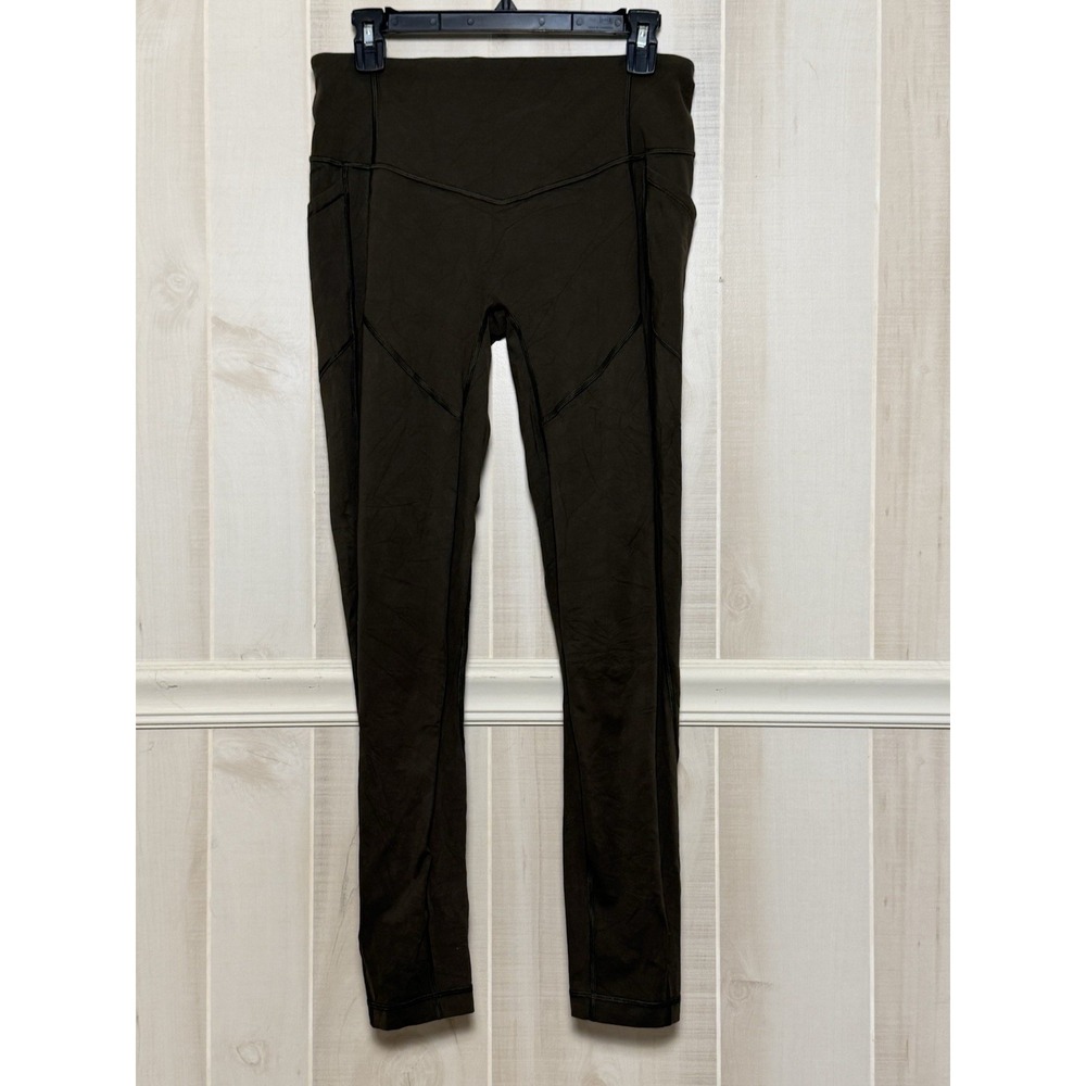 Lululemon All The Right Places Pant Women 10 Green High Rise Pocket Yoga Running